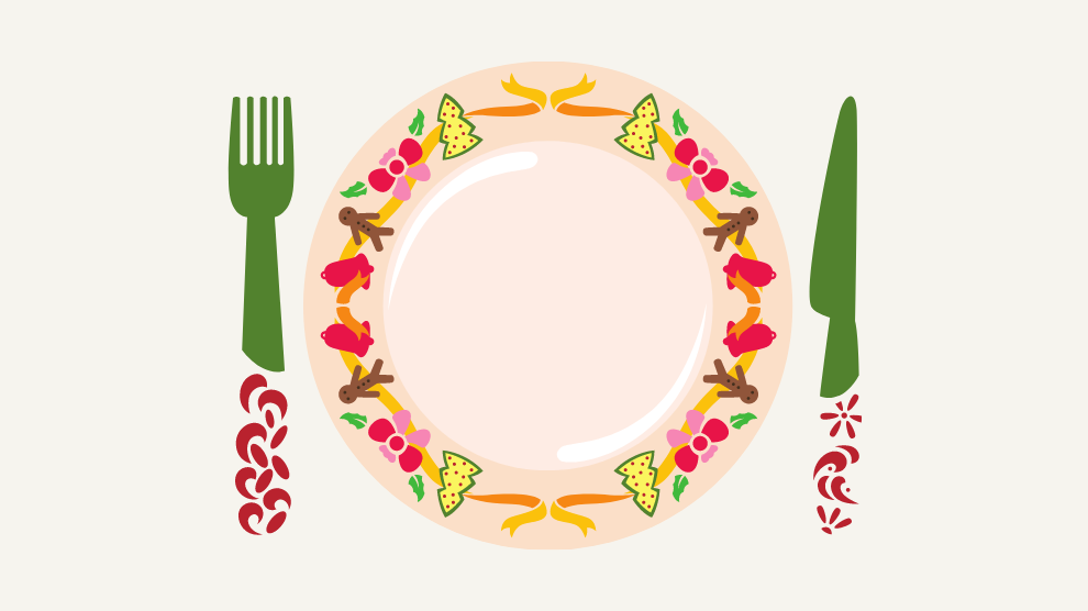 Supporting Someone in Eating Disorder Recovery at Your Holiday Gathering - image of festive plate