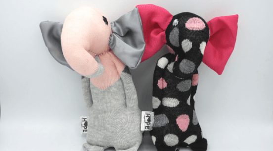 handmade elephant sock stuffy (2)
