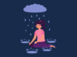seasonal affective disorder image girl in rain