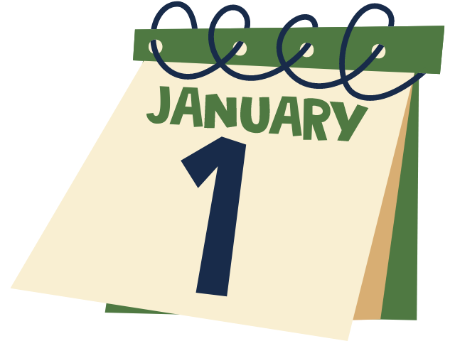 New Year's Resolutions and Eating Disorder Recovery - calendar january 1